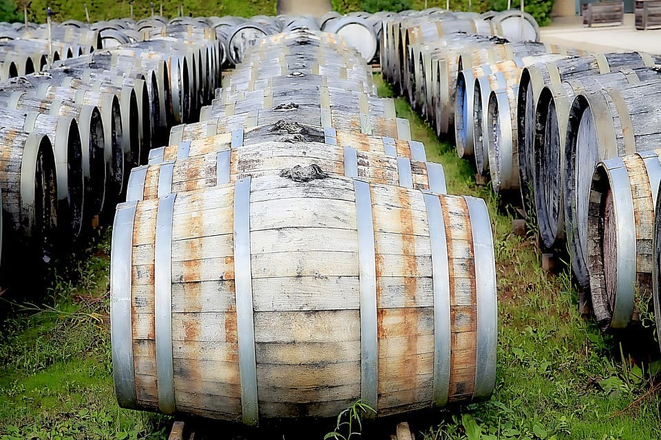 wine barrels